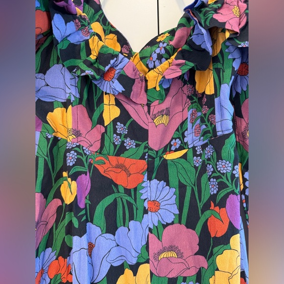 Farm Rio Black Bucolic Mini Dress - Picture 9 of 13